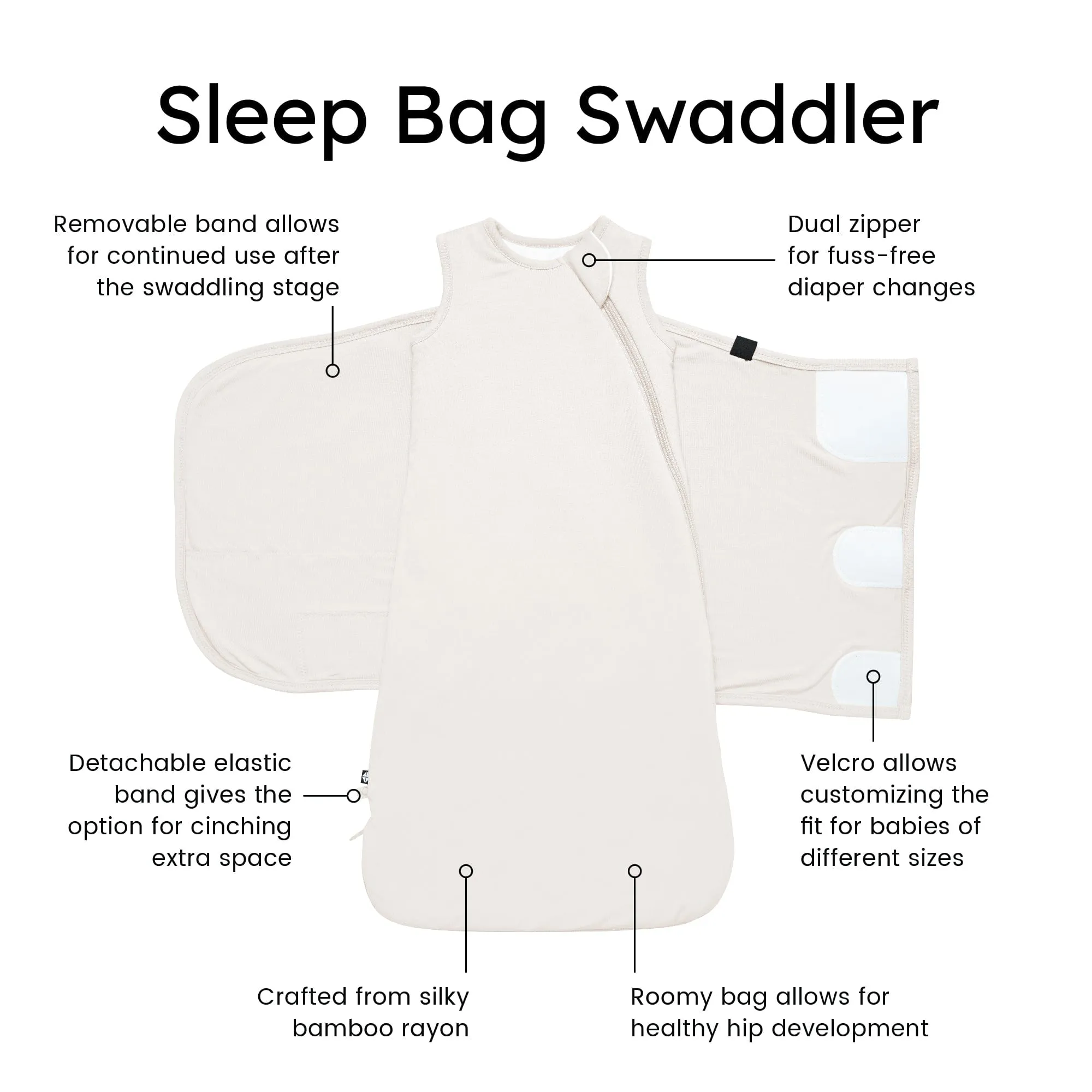 Sleep Bag Swaddler in Oat