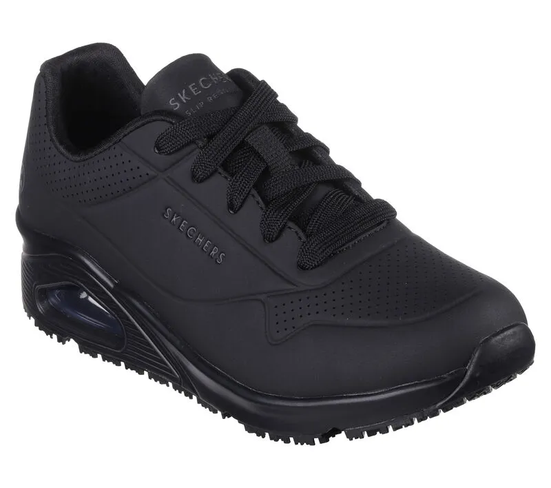 SNEAKERS SKECHERS DONNA WORK UNO SR BLACK 108021EC/BLK