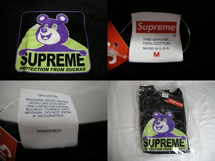 Supreme  |20AW◆Size M ◆ Supreme ◆ Bear Tee Short sleeve T-Shirts black