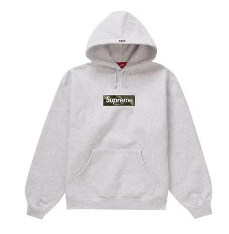 Supreme Box Logo Hooded Sweatshirt (FW23) Ash Grey