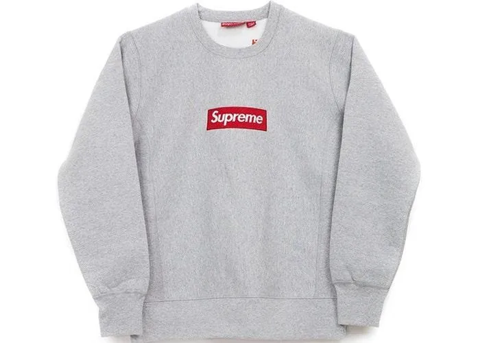 Supreme  |Supreme Box Logo Crewneck Grey