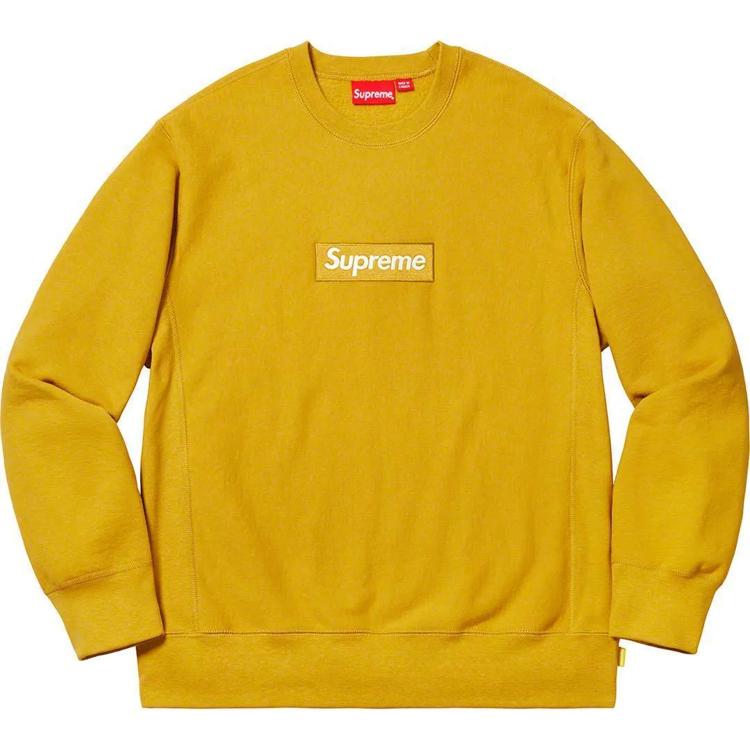 Supreme  |Supreme Box Logo Crewneck Mustard