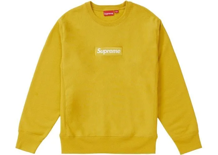 Supreme  |Supreme Box Logo Crewneck Mustard