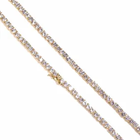 Tennis 18K Gold Plated 5mm Golden Gilt Chains