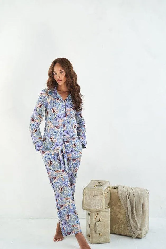 The Lazy Poet - Emma PJ Pant Set - Calypso