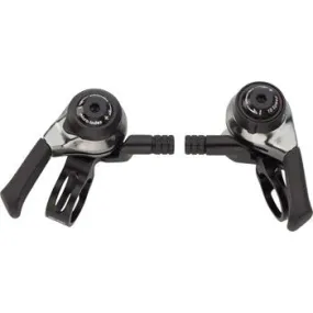 Thumb Shifter Set, 10-Speed Mountain, Double/Triple, Shimano DynaSys Compatible, Black