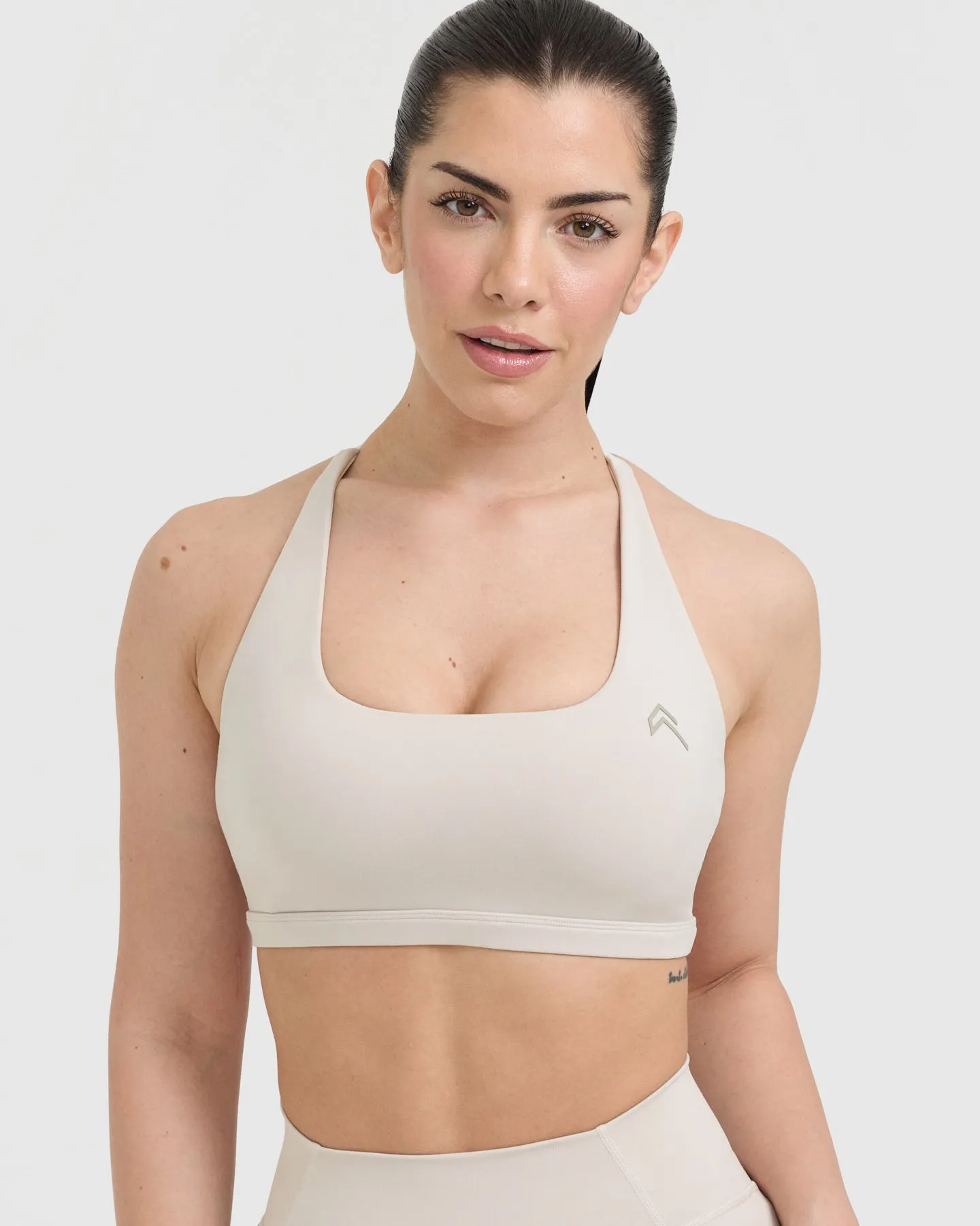 Timeless Square Neck Sports Bra | Sand