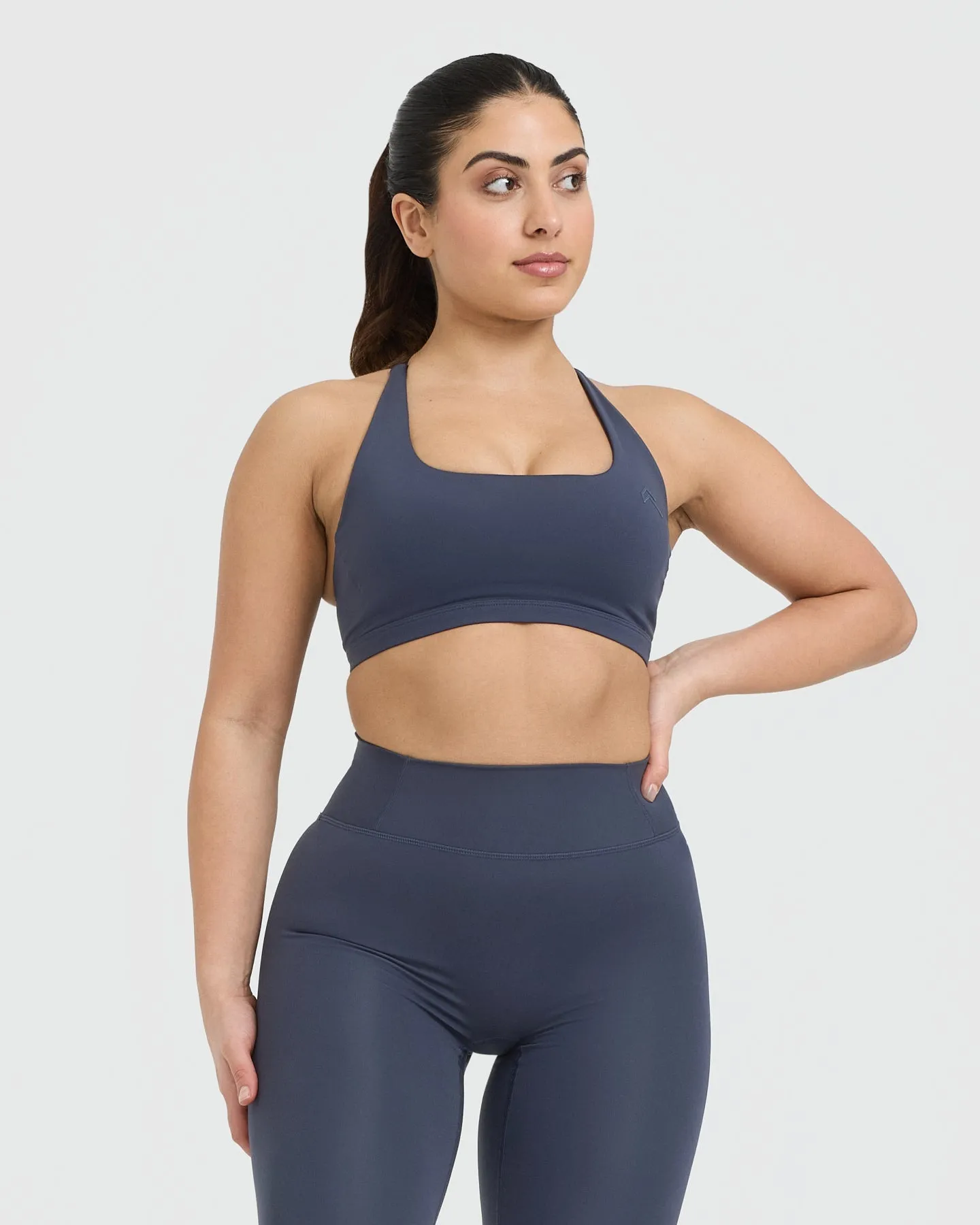 Timeless Square Neck Sports Bra | True Blue