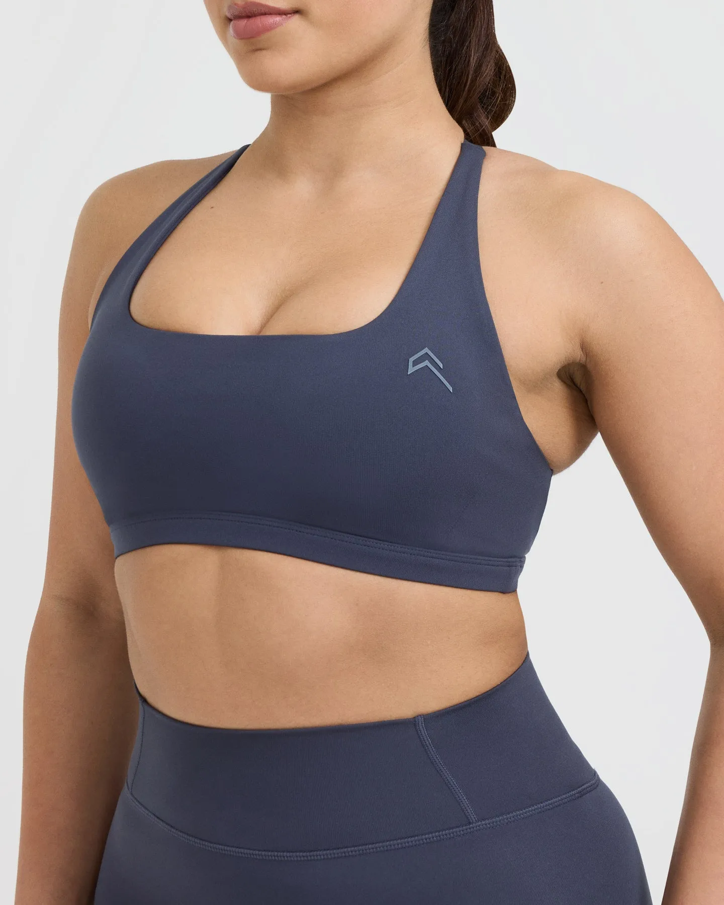 Timeless Square Neck Sports Bra | True Blue