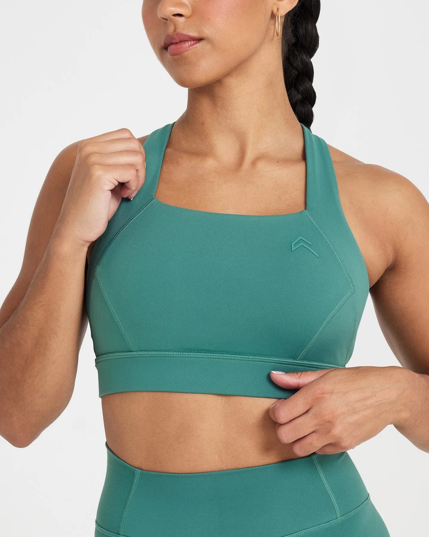 Timeless Wide Strap Sports Bra | Mineral Green