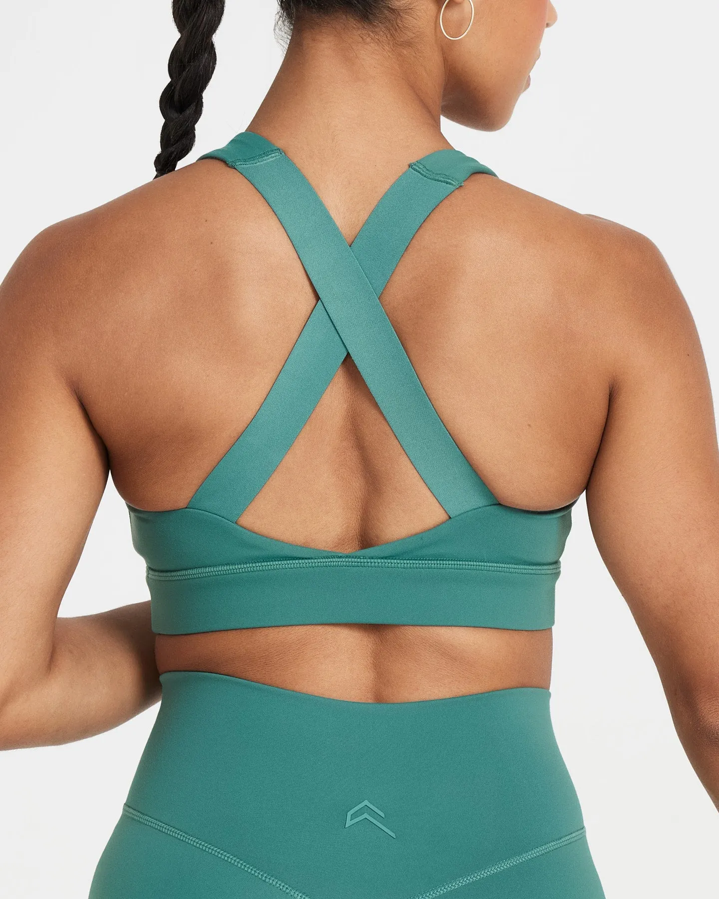 Timeless Wide Strap Sports Bra | Mineral Green