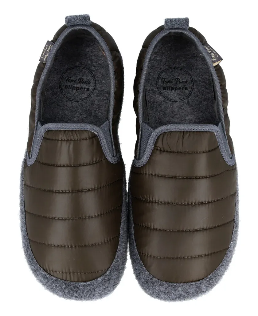 Toni Pons Ned-Tk closed slippers in green and grey