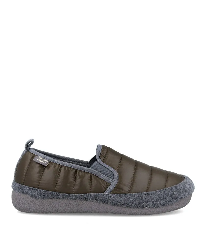 Toni Pons Ned-Tk closed slippers in green and grey