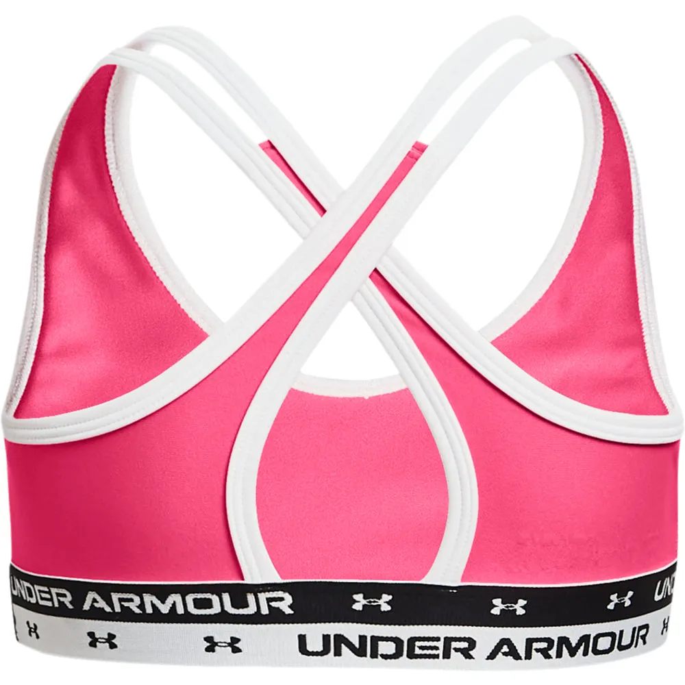 Under Armour girls' Crossback Solid sports bra