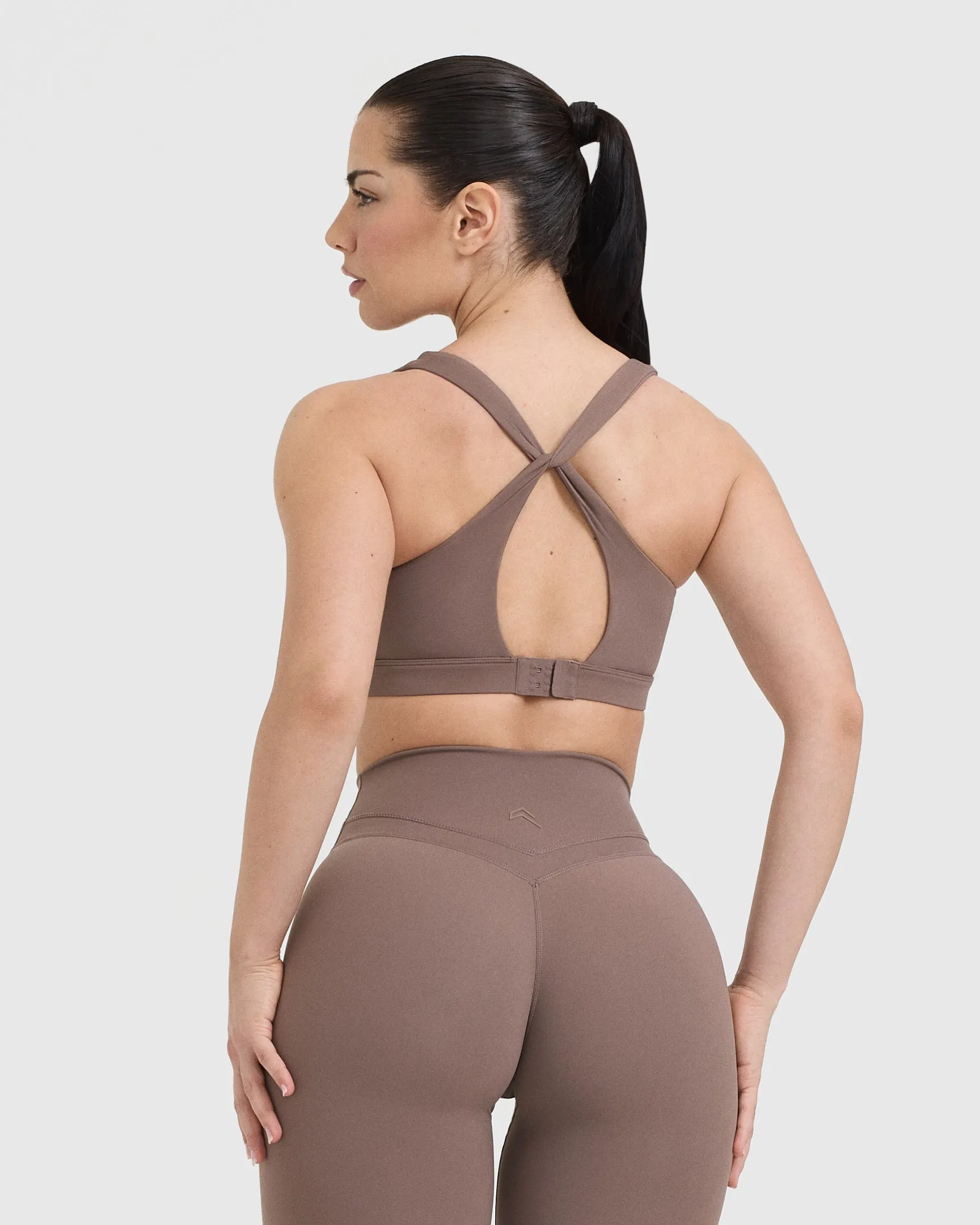 Unified Layered Sports Bra | Cool Brown