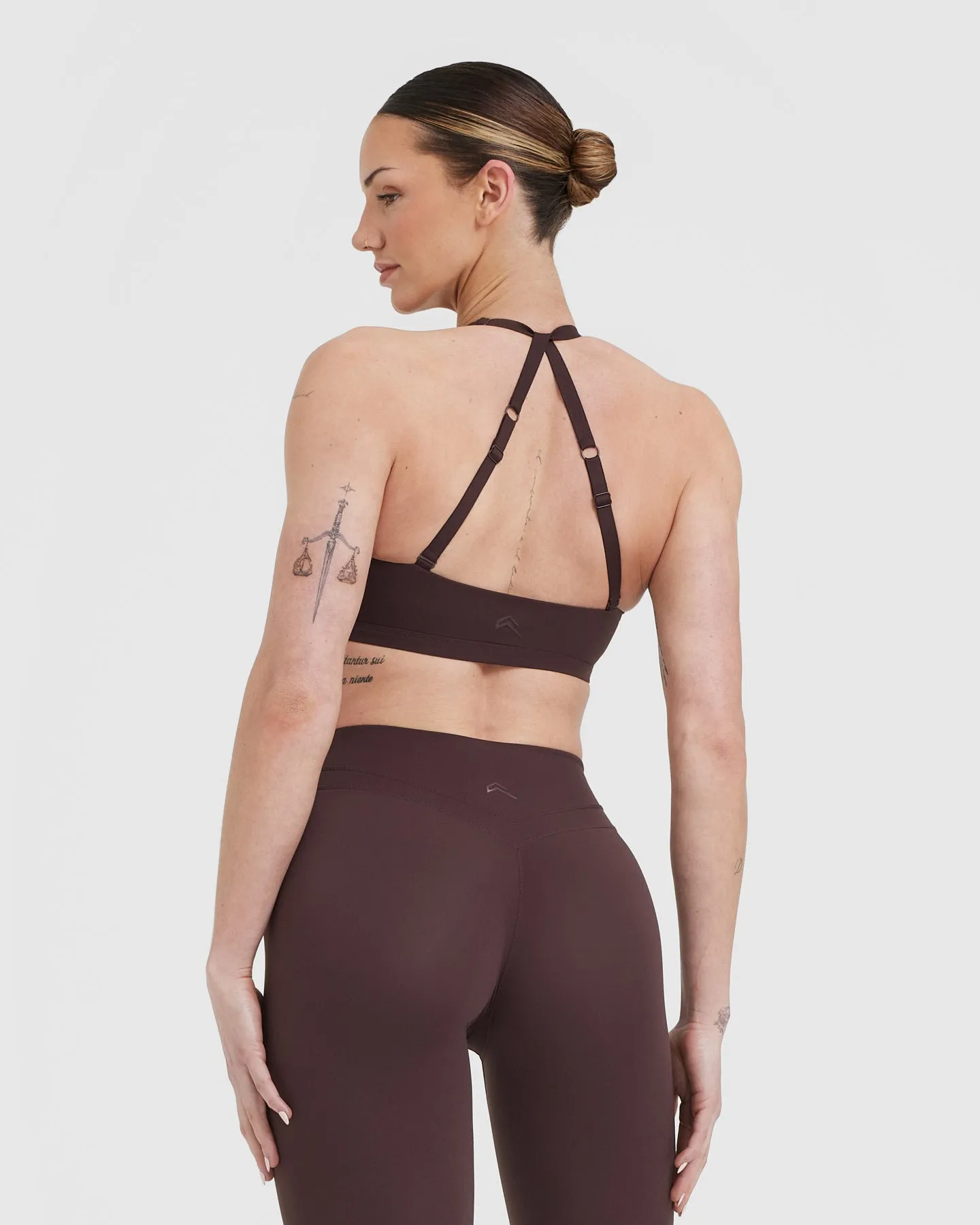 Unified Twist Sports Bra | Plum Brown