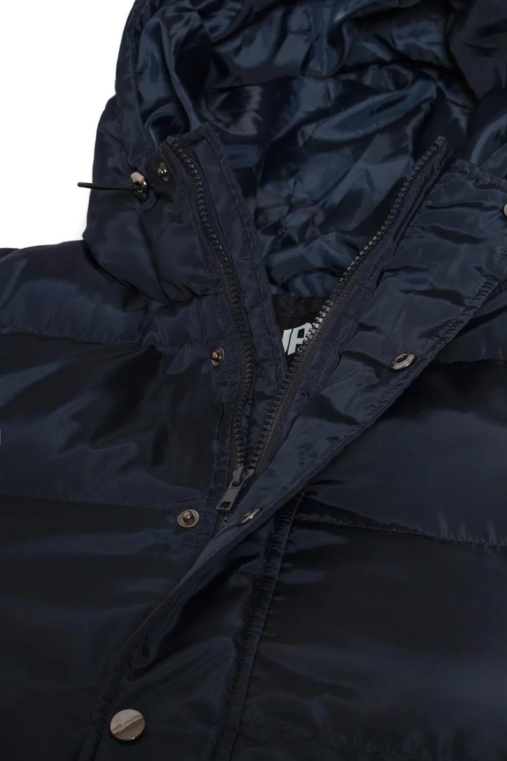 Uptheir Calypso Full Zip Hooded Puffer Jacket - Navy