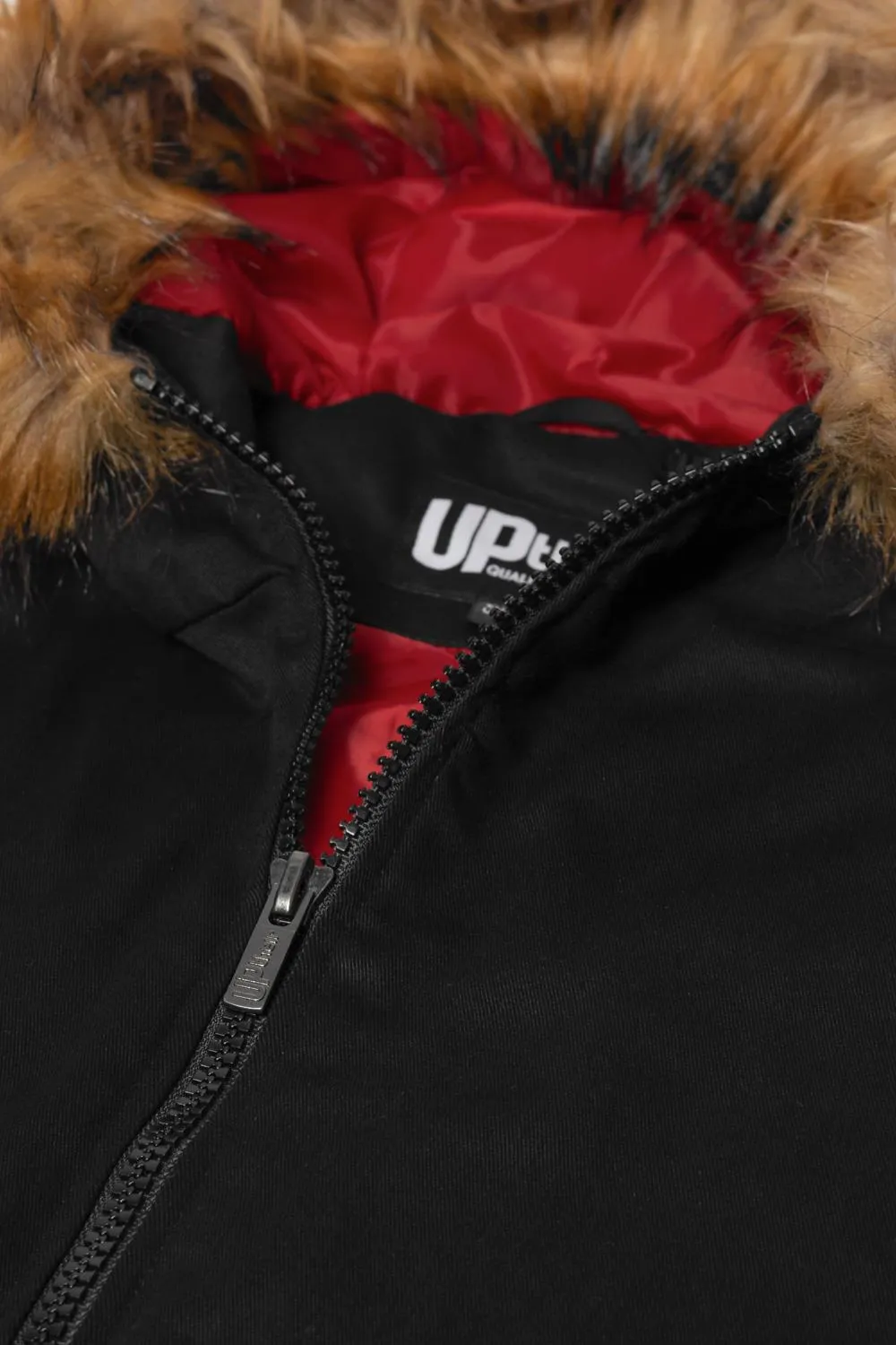 Uptheir Hunter Parka Coat With Hood - Black