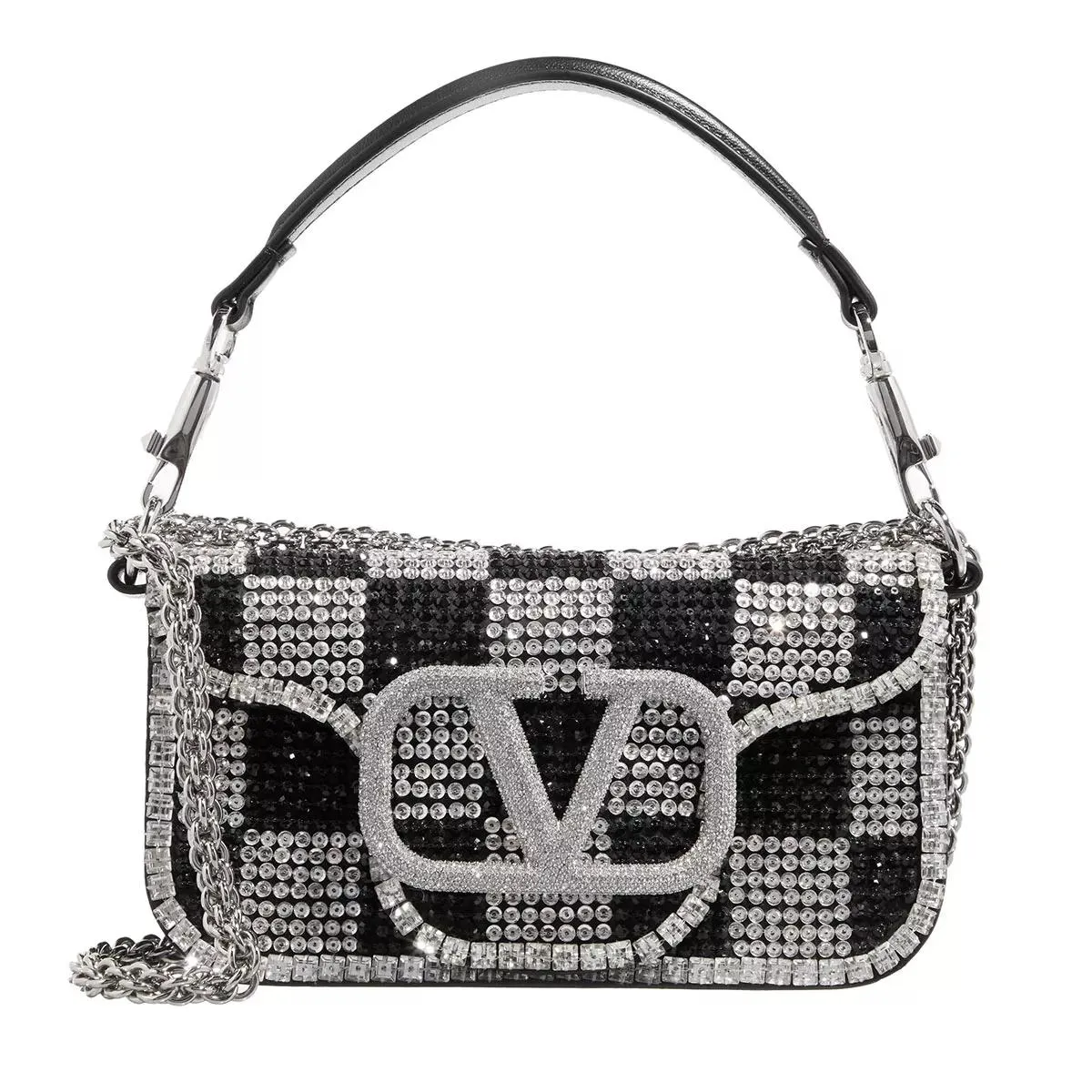 Valentino Garavani  Loco Shoulder Bag Chystal / Black