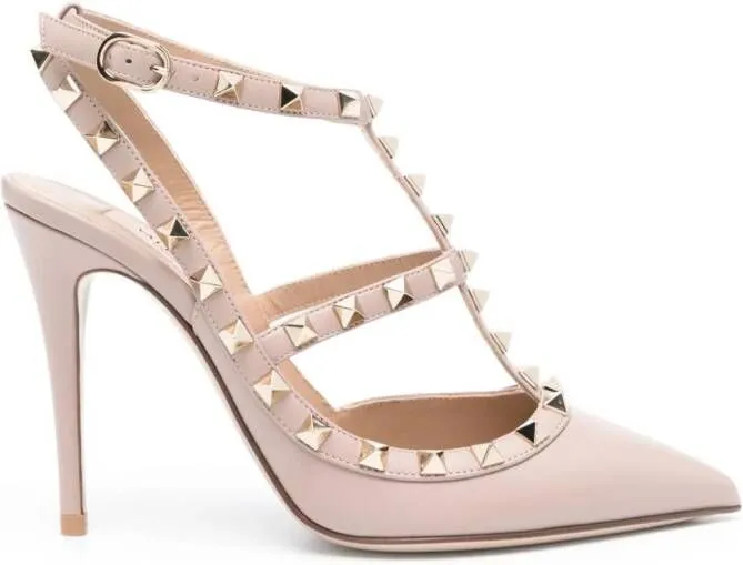 Valentino Garavani Rockstud 105mm leather pumps Pink