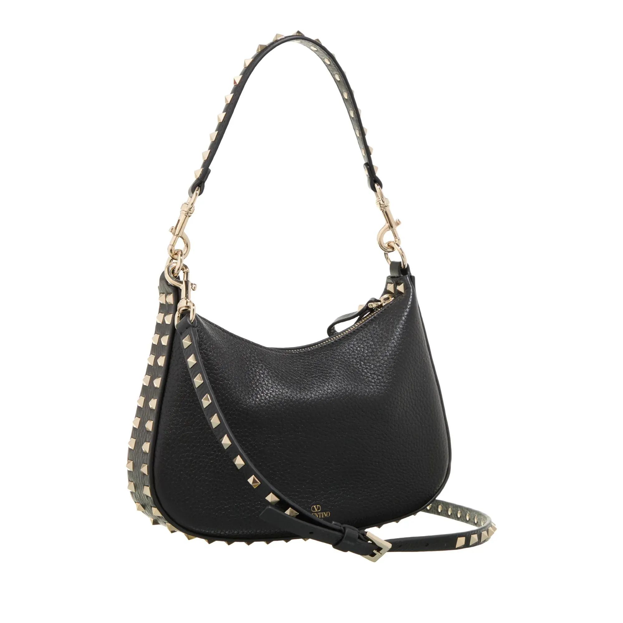 Valentino Garavani  Rockstud Hobo Bag Black