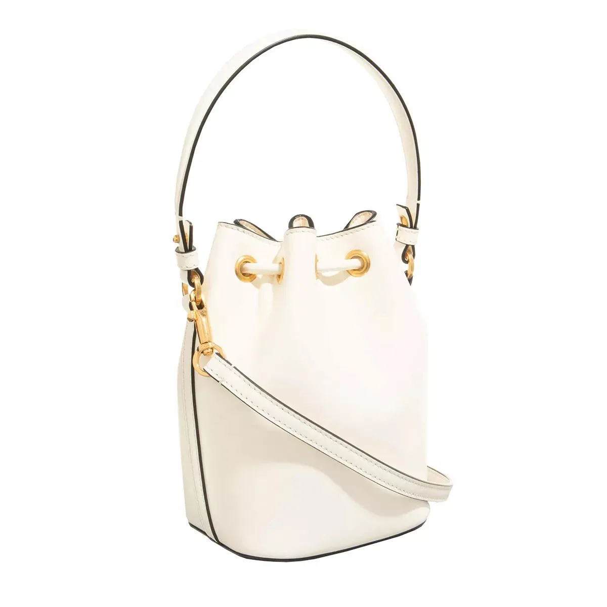 Valentino Garavani  V-Logo Signature Mini Bucket White