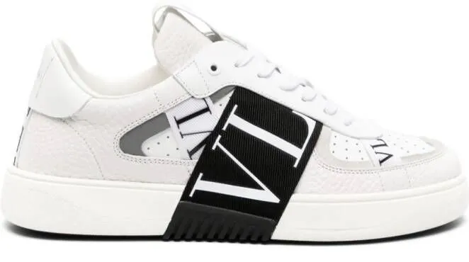 Valentino Garavani VL7N logo-tape leather sneakers White