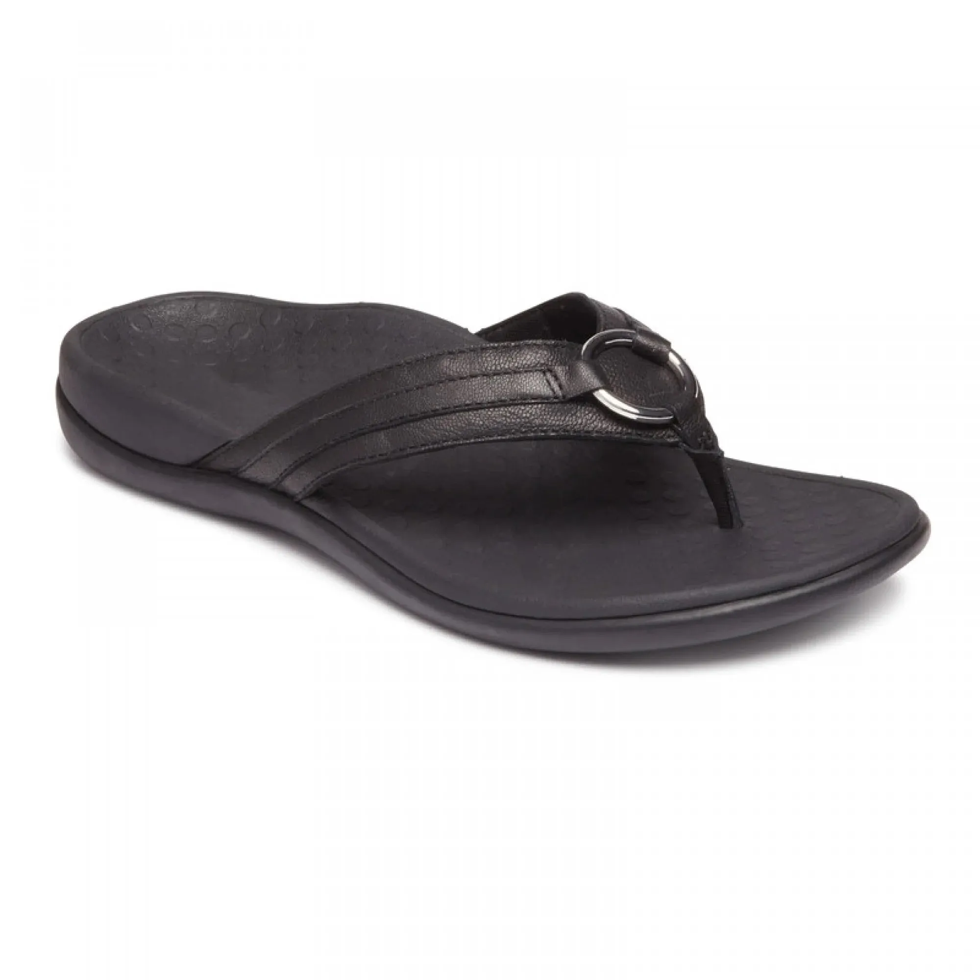 Vionic Women's Tide Aloe Toe Post Leather Sandal with Concealed Orthotic Arch Support