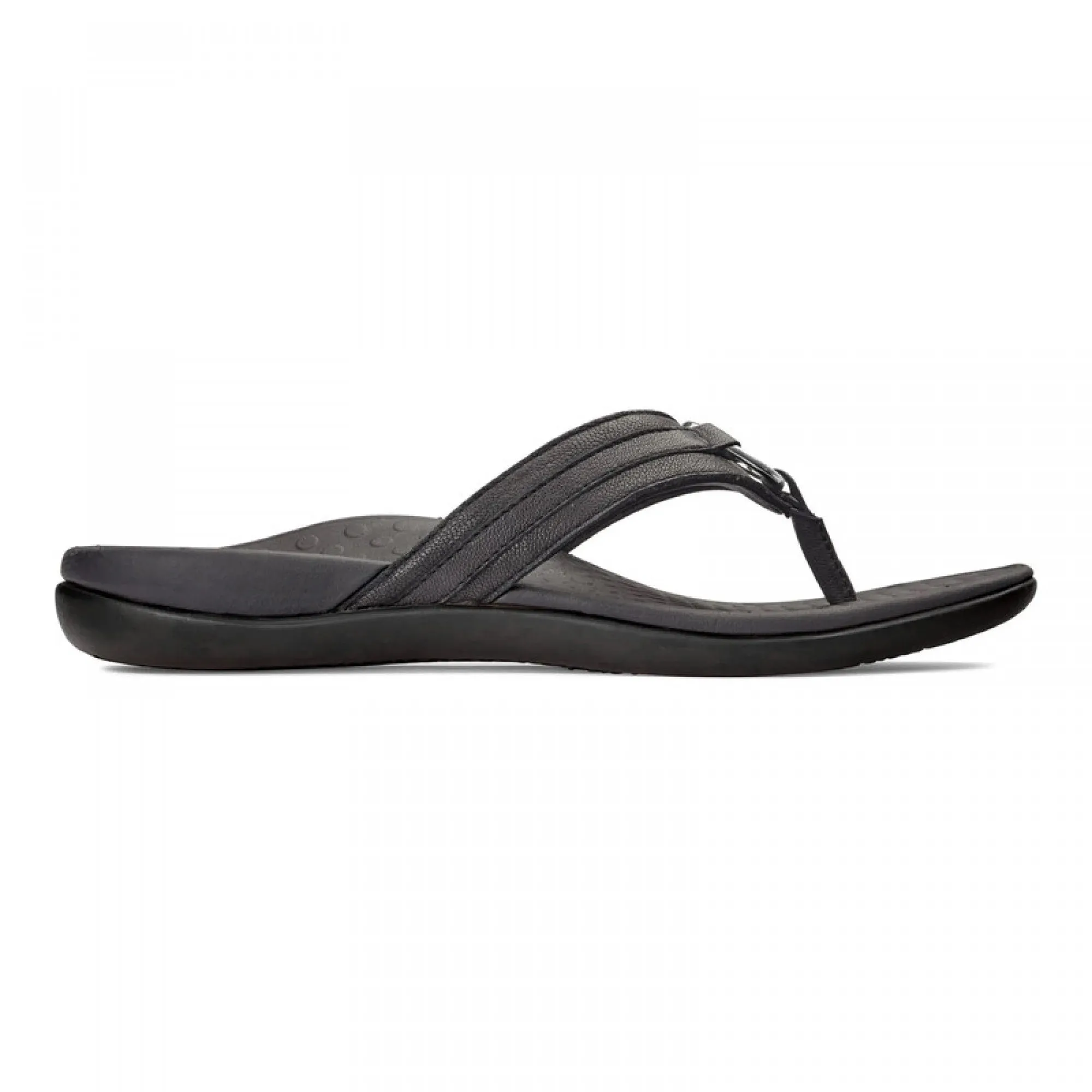 Vionic Women's Tide Aloe Toe Post Leather Sandal with Concealed Orthotic Arch Support