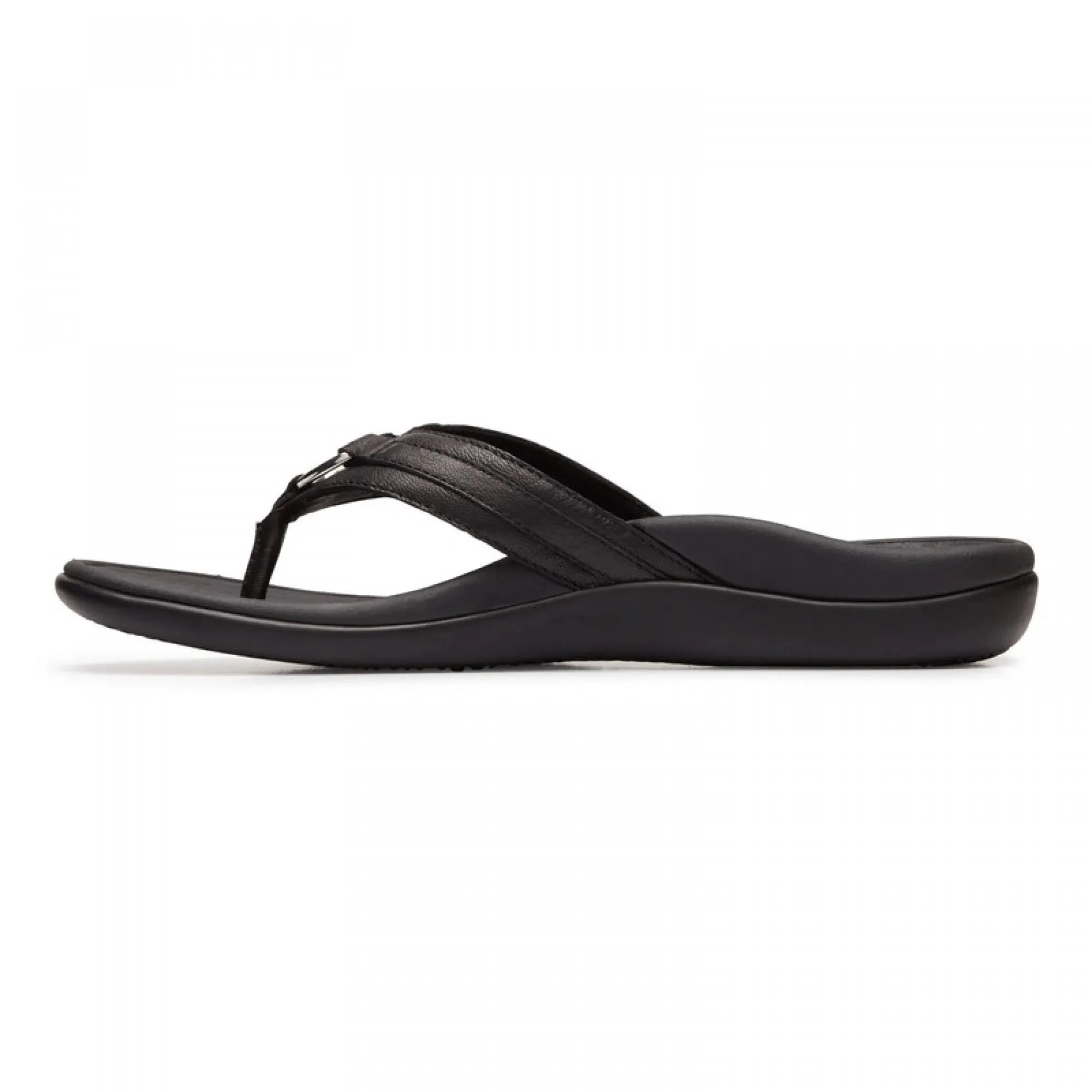 Vionic Women's Tide Aloe Toe Post Leather Sandal with Concealed Orthotic Arch Support