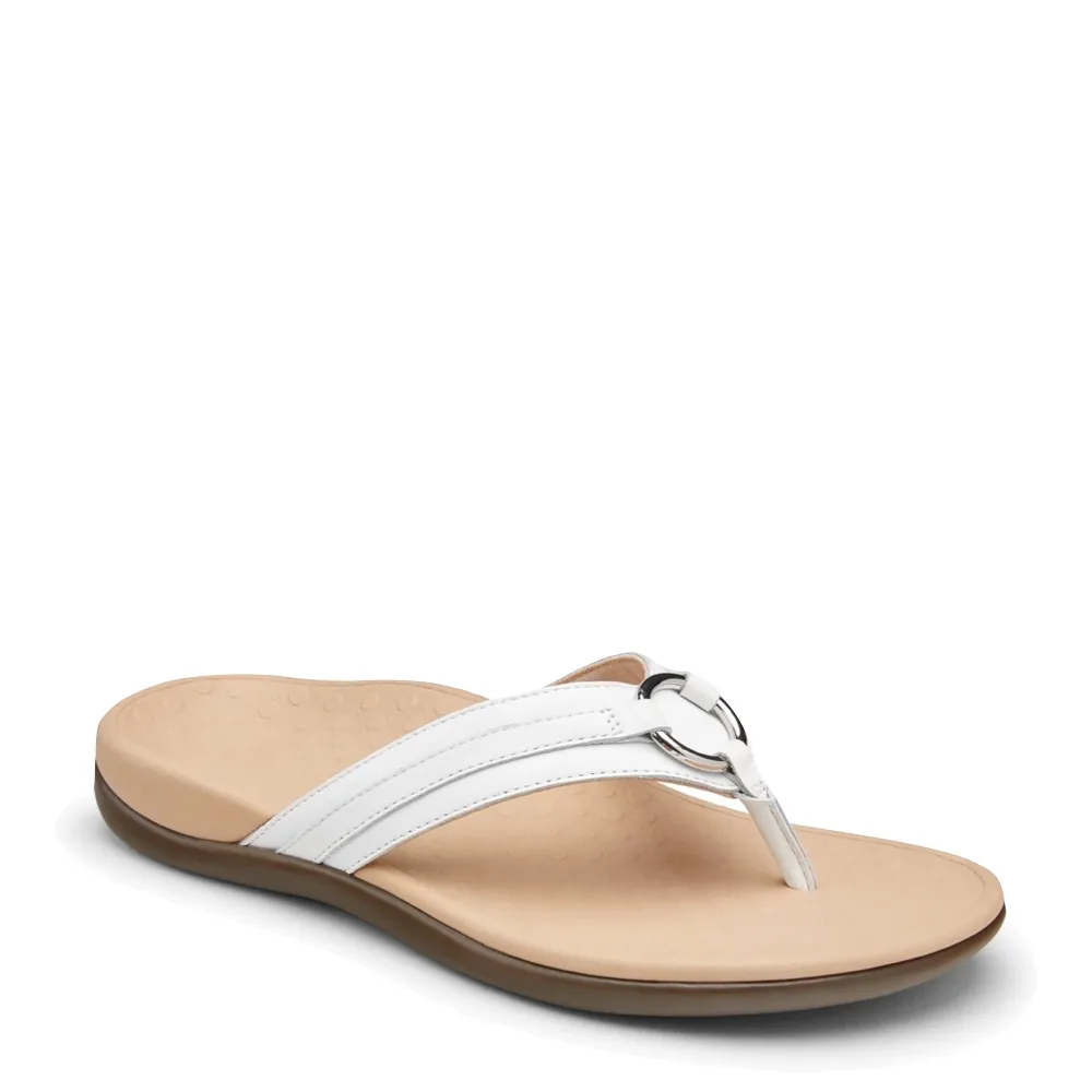 Vionic Women's Tide Aloe Toe Post Sandal (White)