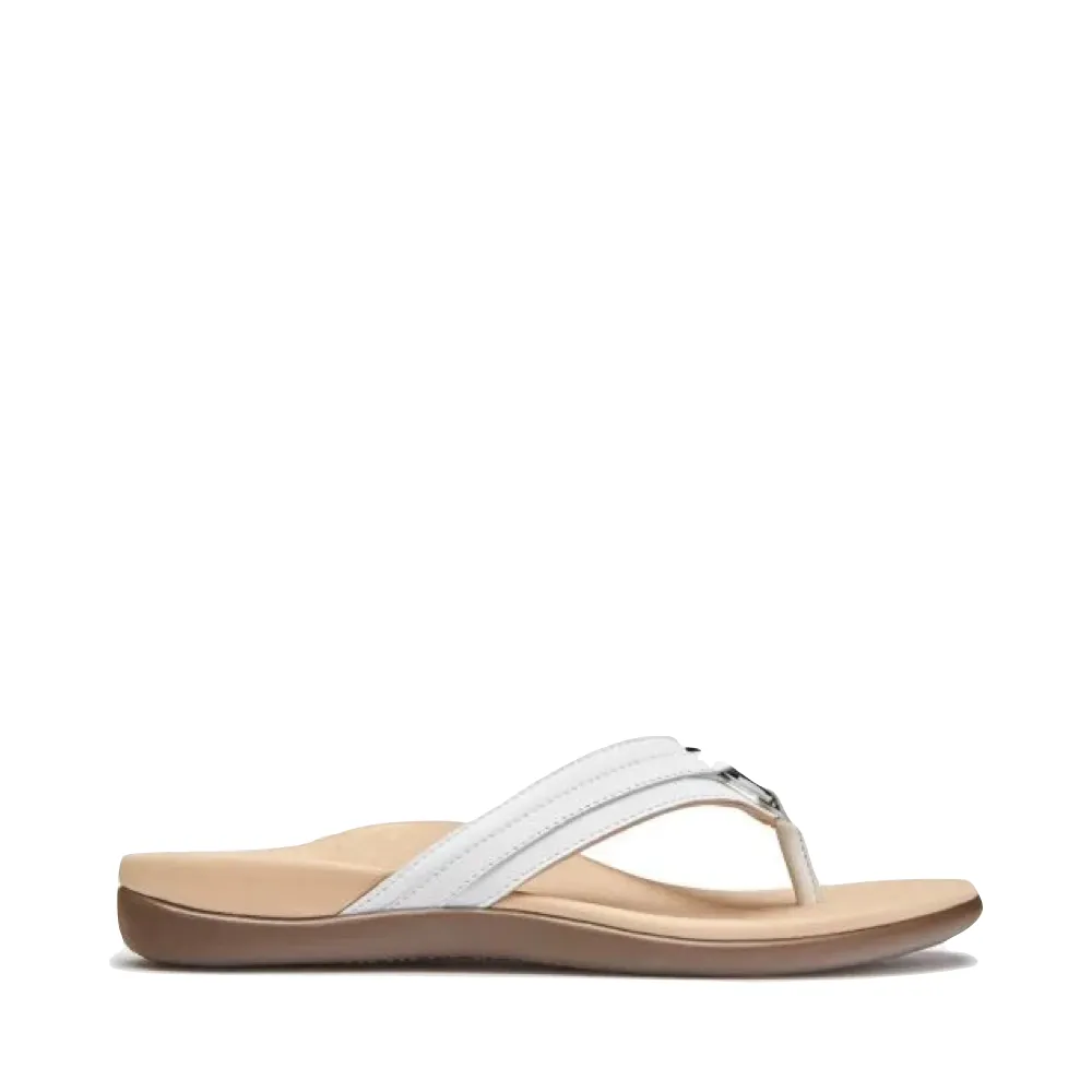 Vionic Women's Tide Aloe Toe Post Sandal (White)