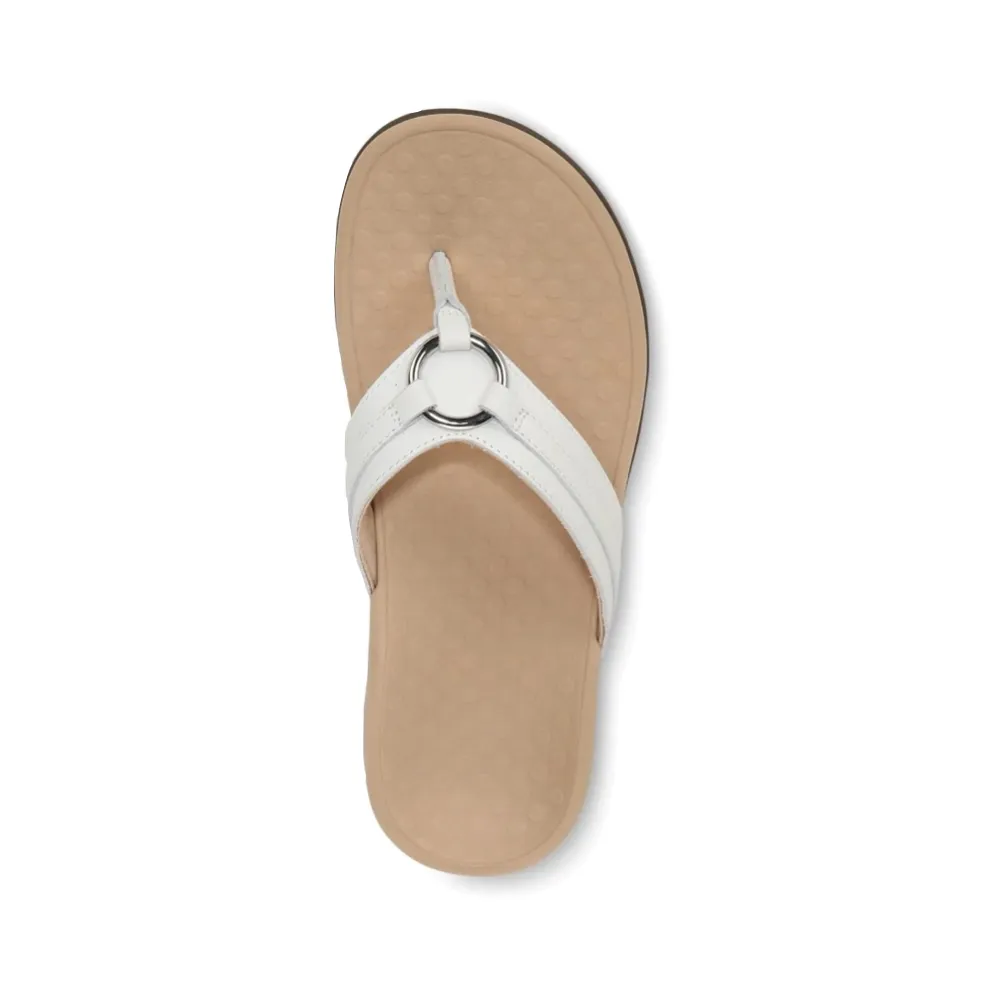 Vionic Women's Tide Aloe Toe Post Sandal (White)