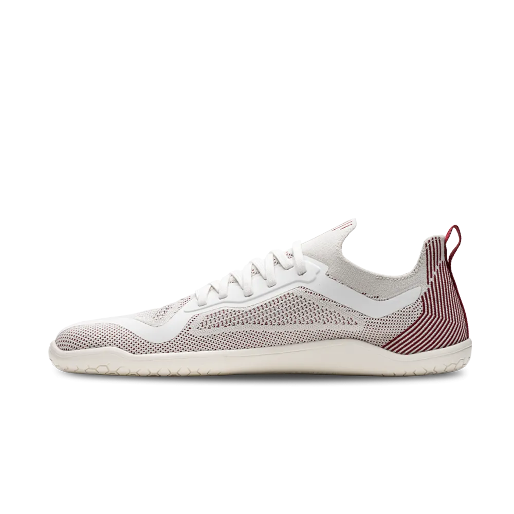 Vivobarefoot Primus Lite Knit Womens Off White/Burgundy