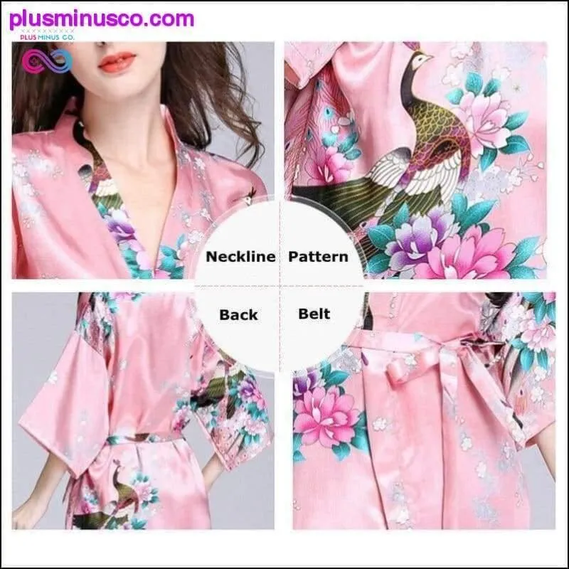 Women Faux Silk Robe Satin Wedding Bride Robe Large Size