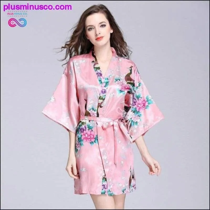 Women Faux Silk Robe Satin Wedding Bride Robe Large Size