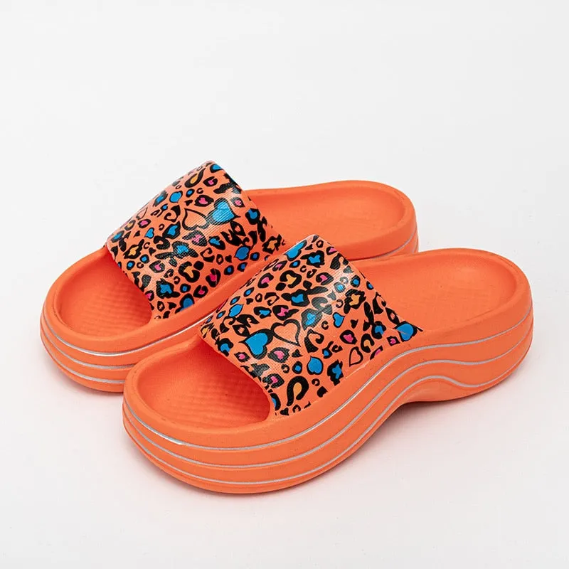 Women's Summer Fashion Thick-Soled Outdoor Printed Pattern Slippers