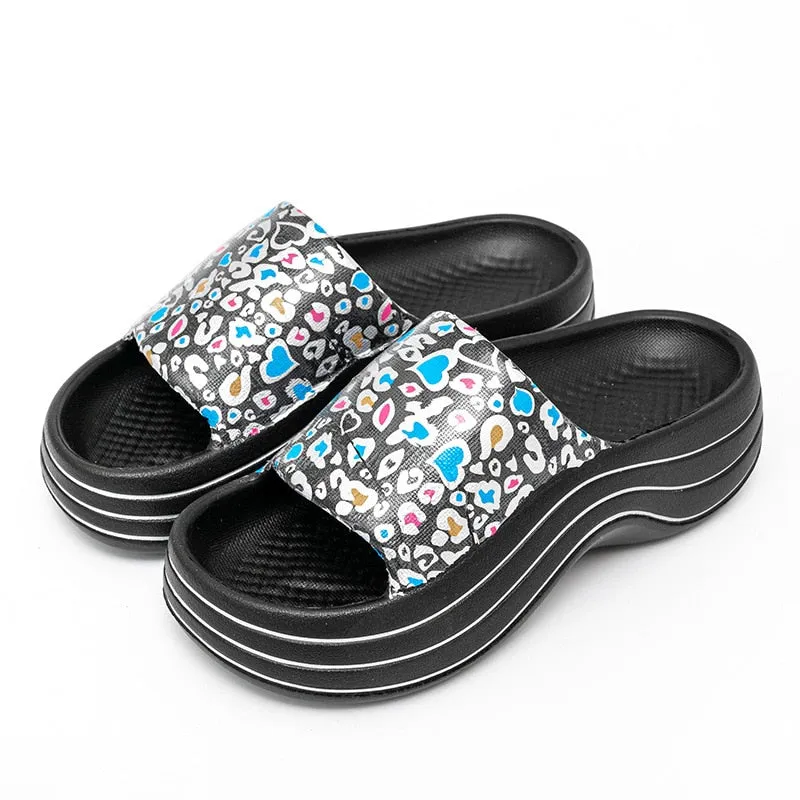 Women's Summer Fashion Thick-Soled Outdoor Printed Pattern Slippers