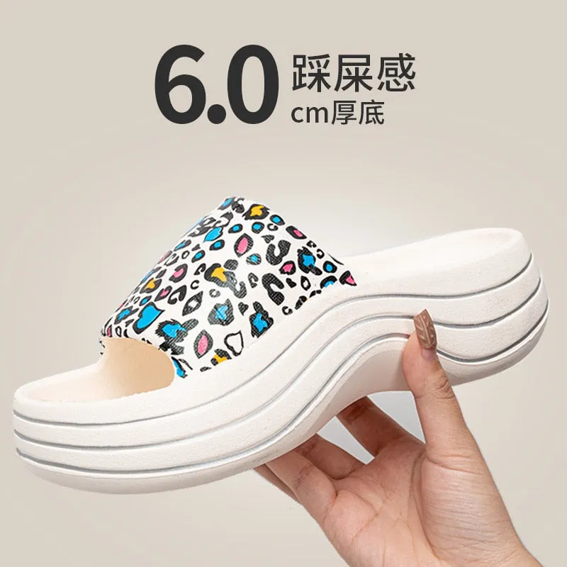 Women's Summer Fashion Thick-Soled Outdoor Printed Pattern Slippers